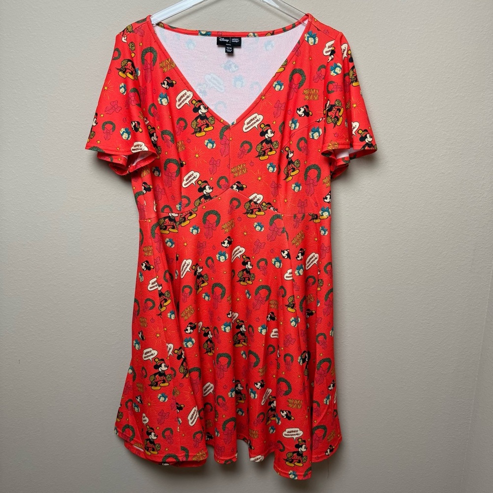 Disney | Unique Vintage Mickey and Minnie Christmas Dress